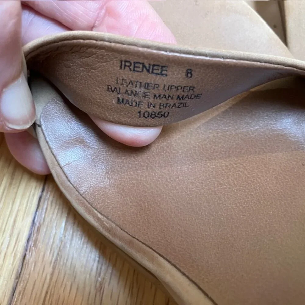 Steve Madden Irenee Block Heel nubuck Sandal in Tan size 6